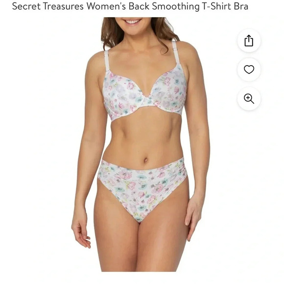 Secret Treasures 52469 Women Floral Light Lined Back Smoothing T Shirt Bra 40DDD - Picture 2 of 13